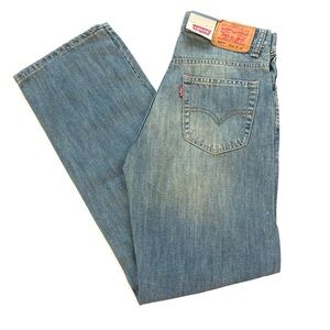 Levi’s Boys 505 Straight Leg Fit Anchor Wash Sz 14 Slim
